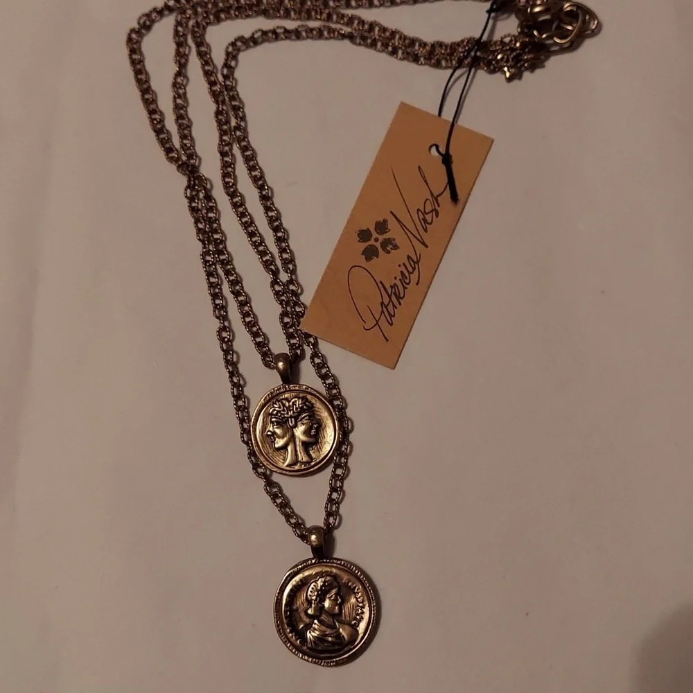 Your Choice or 1: NWT Double Coin or Single Coin Patricia Nash Necklace - Picture 5 of 7